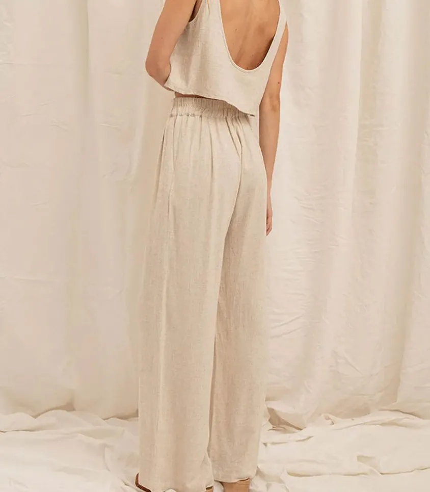 Pantalon Alba Lin Beige