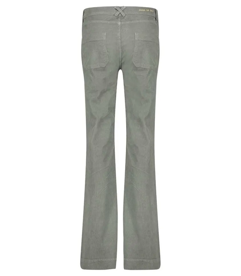 Pantalon Flare En Velours Cotele Ryley Galet