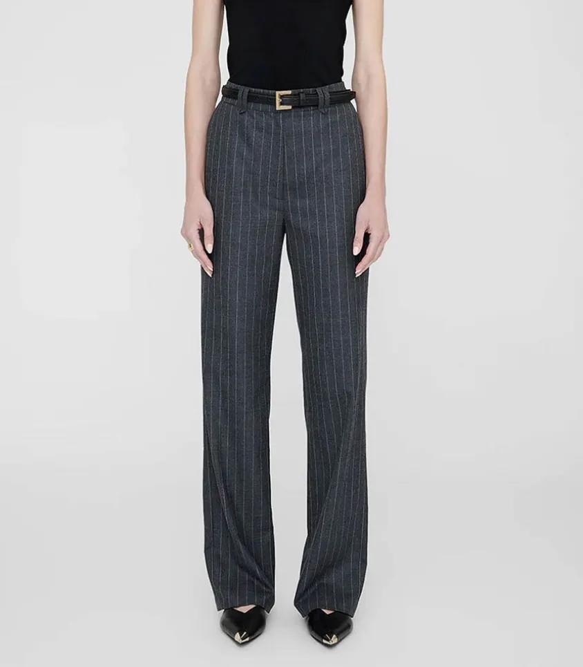 Pantalon Tailleur Drew Grey Pinstripe