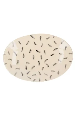 Petit Plat En Ceramique "Petites Plumes"