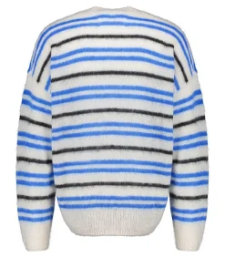 Pull En Mohair A Rayures Dimitri Faded Black