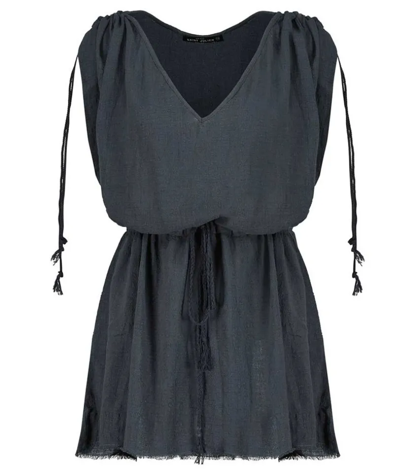Robe Courte Alexandrie Bleu Nuit