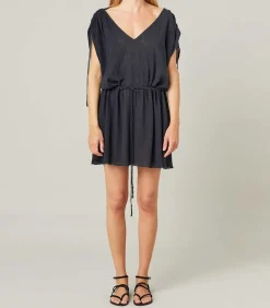 Robe Courte Alexandrie Bleu Nuit