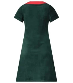 Robe Diana Vert Fonce & Rouge