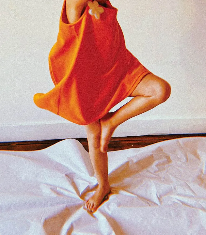 Robe Enfant Patti Tangerine & Fleur