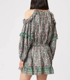 Robe Imprimee Gabinia Ecru