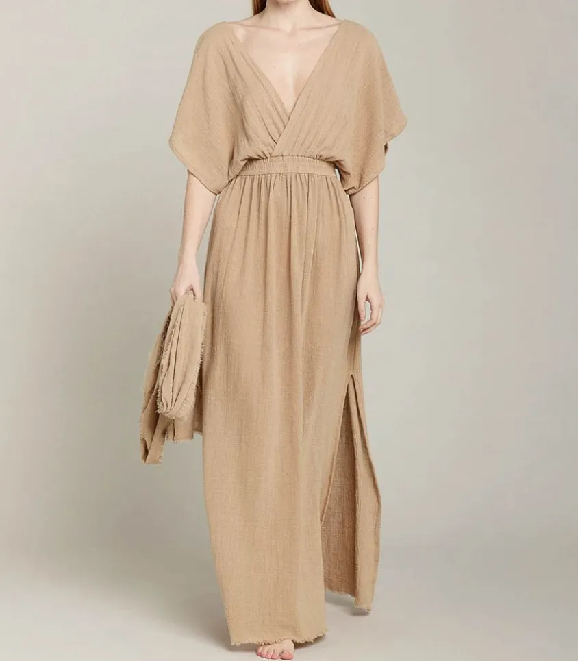 Robe Longue Empire Cafe Latte