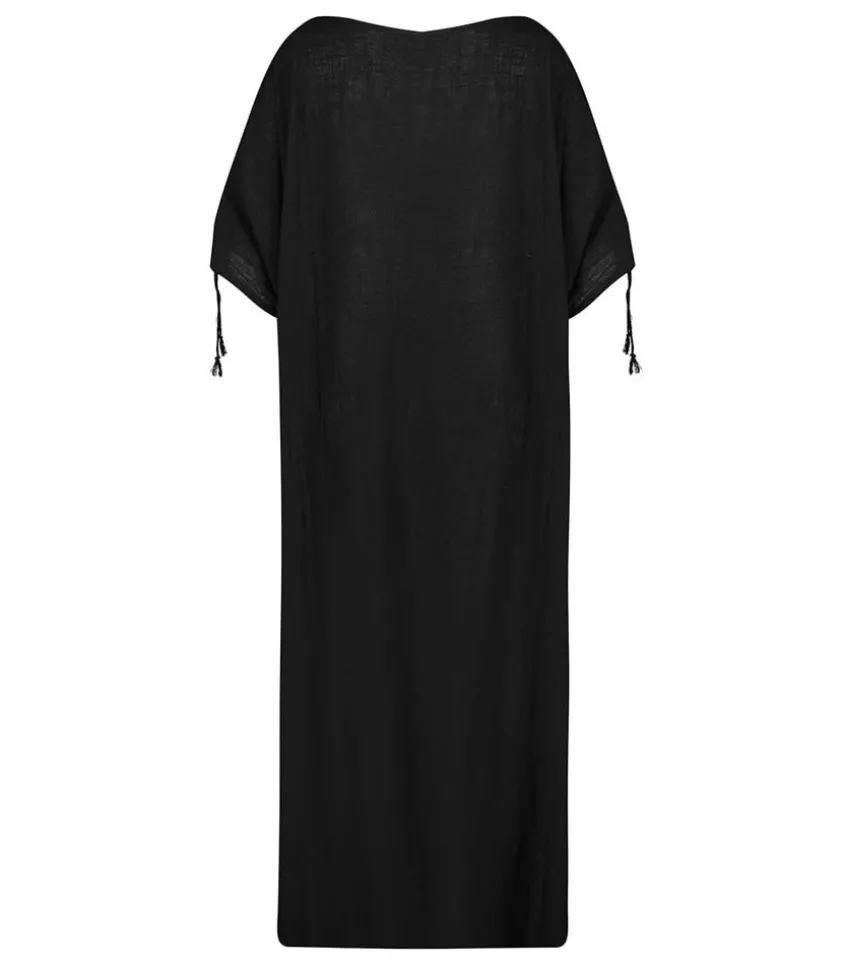 Robe Longue Kaftan Noir
