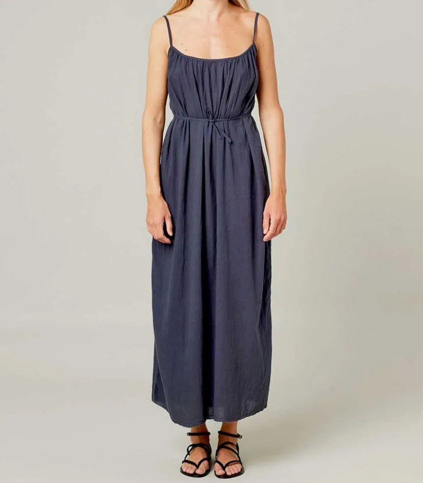 Robe Plissee Palm Beach Bleu Nuit