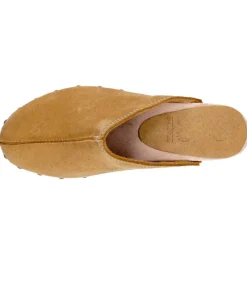 Sabots Coline Cuir Velours Tan