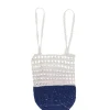 Sac Capitaine Crochet Ecru Et Bleu Marine