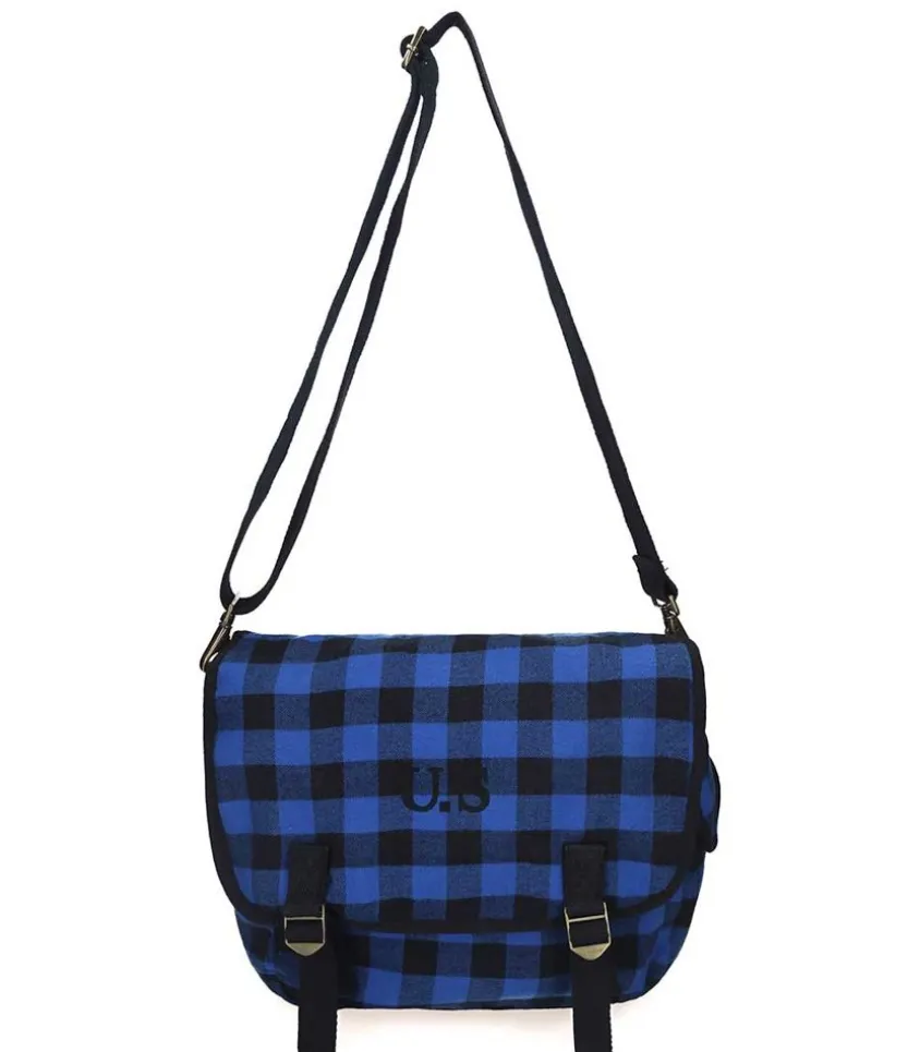 Sac U.S Grand Toile Ecossais Bleu