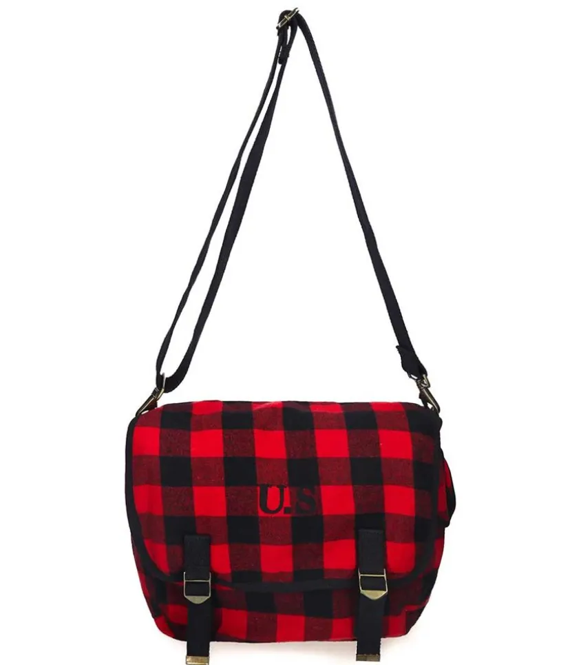 Sac U.S. Grand Toile Ecossais Rouge