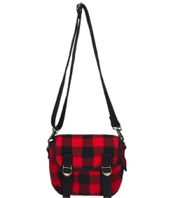Sac U.S. Petit Toile Ecossais Rouge
