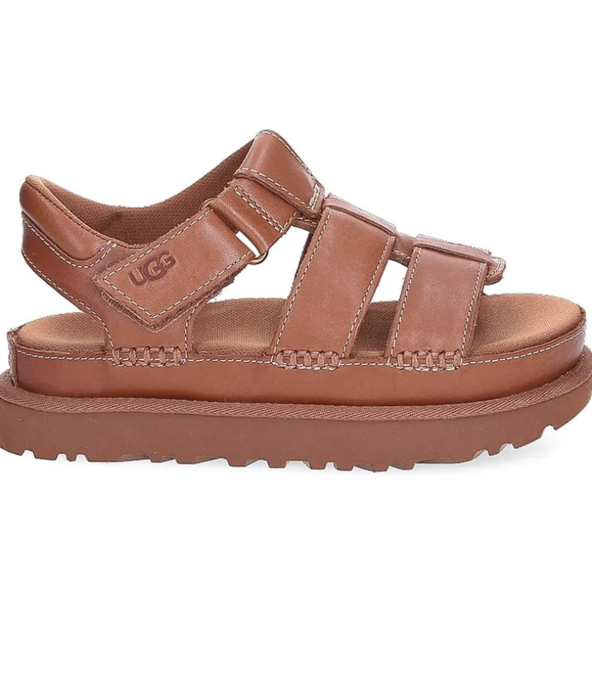 Sandales A Plateforme Goldenstar Tan