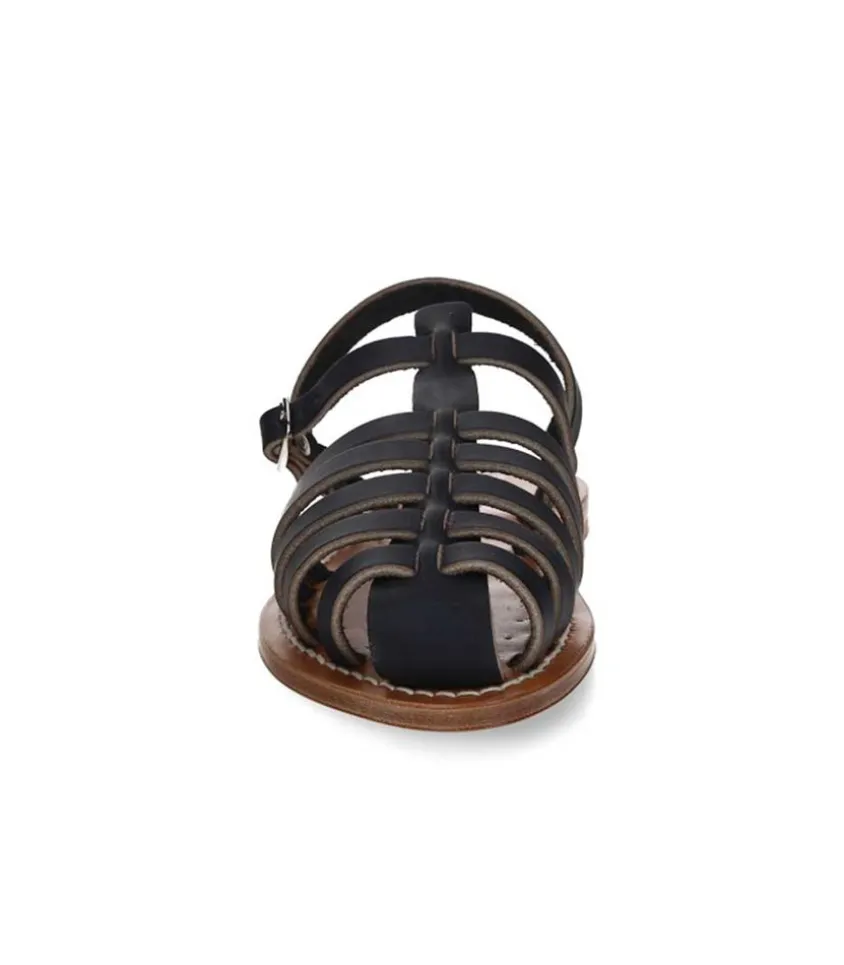 Sandales Adrien Cuir Lisse Marine