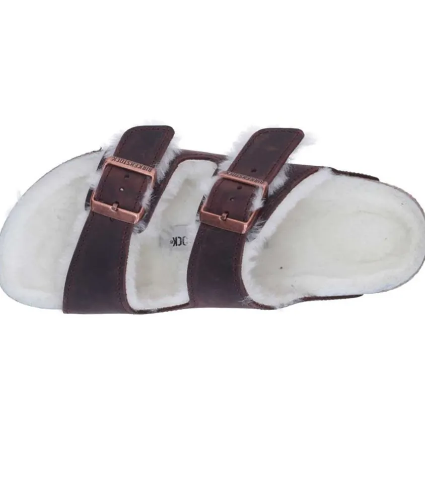 Sandales Arizona Shearling Habana Etroite