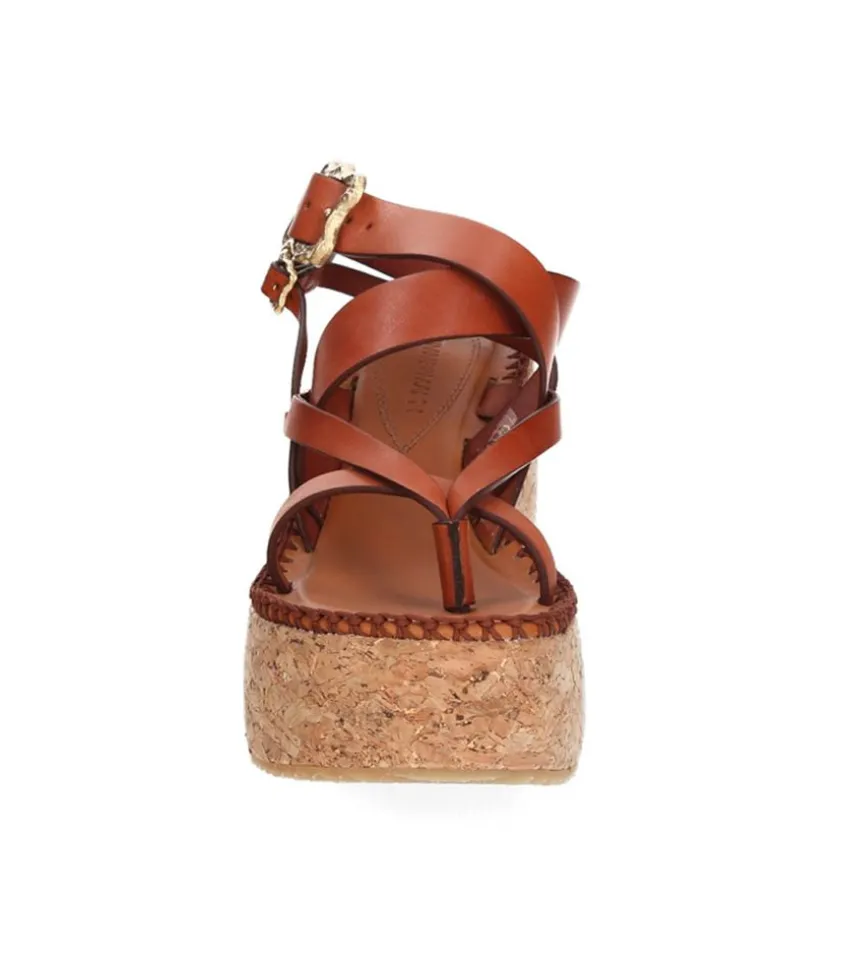 Sandales Compensees A Brides Multiples