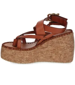 Sandales Compensees A Brides Multiples
