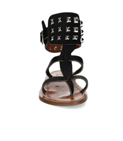 Sandales Forban Cuir Lisse Noir