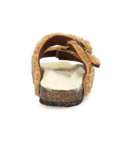 Sandales Shearling Camel/Champagne