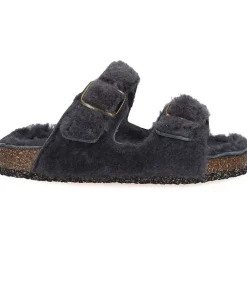 Sandales Shearling Gris/Gris