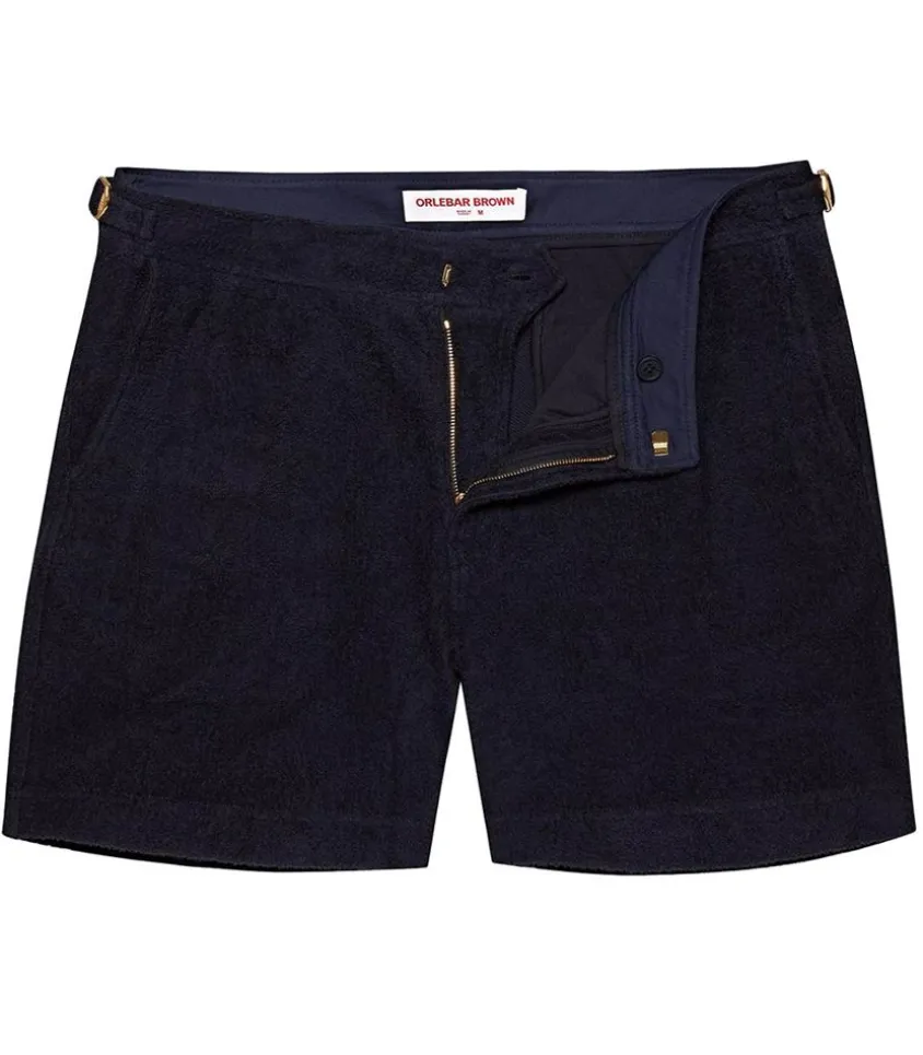 Short De Bain Homme Bulldog Towelling Night Iris