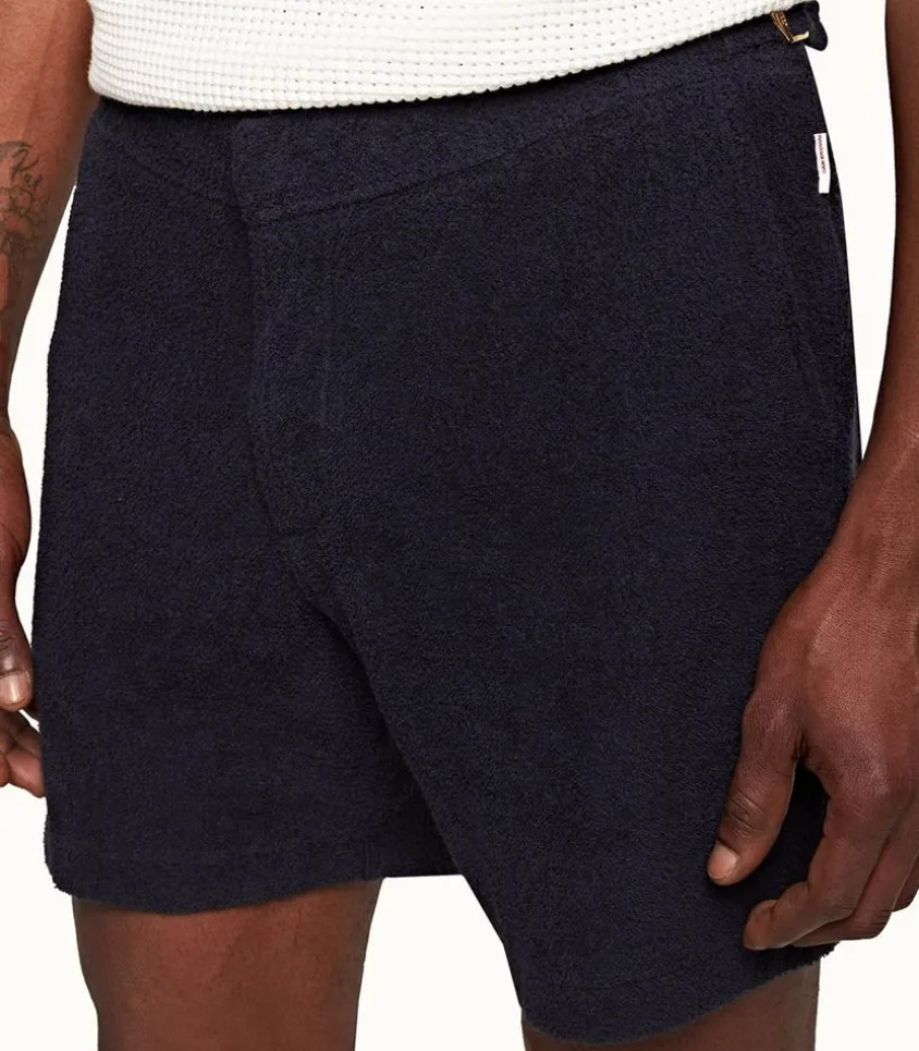 Short De Bain Homme Bulldog Towelling Night Iris