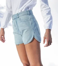 Short En Jean Light Blue