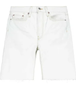 Short Long En Denim Blanc