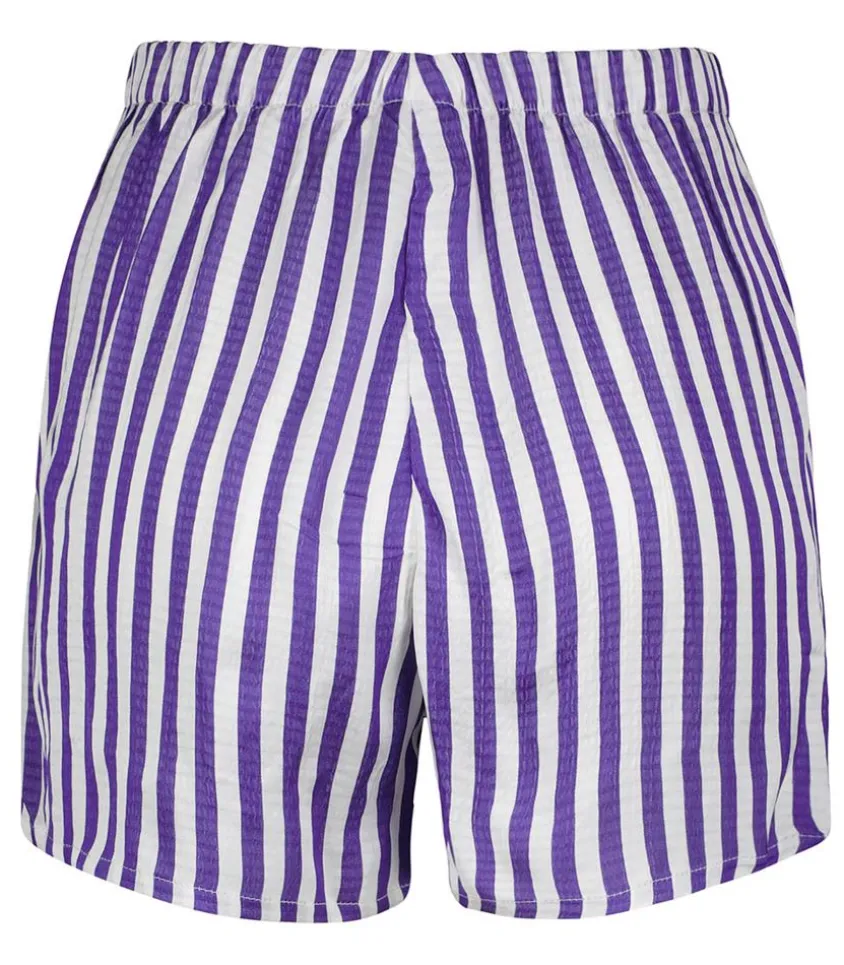 Short Shaning Rayures Violettes