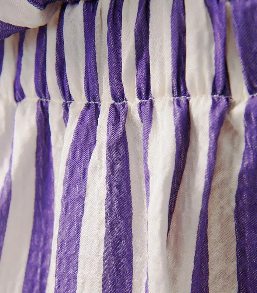 Short Shaning Rayures Violettes