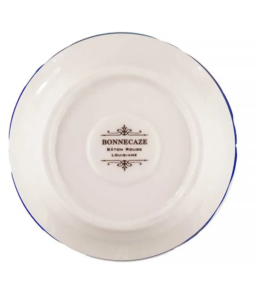 Soucoupe 3F En Porcelaine A Lignes