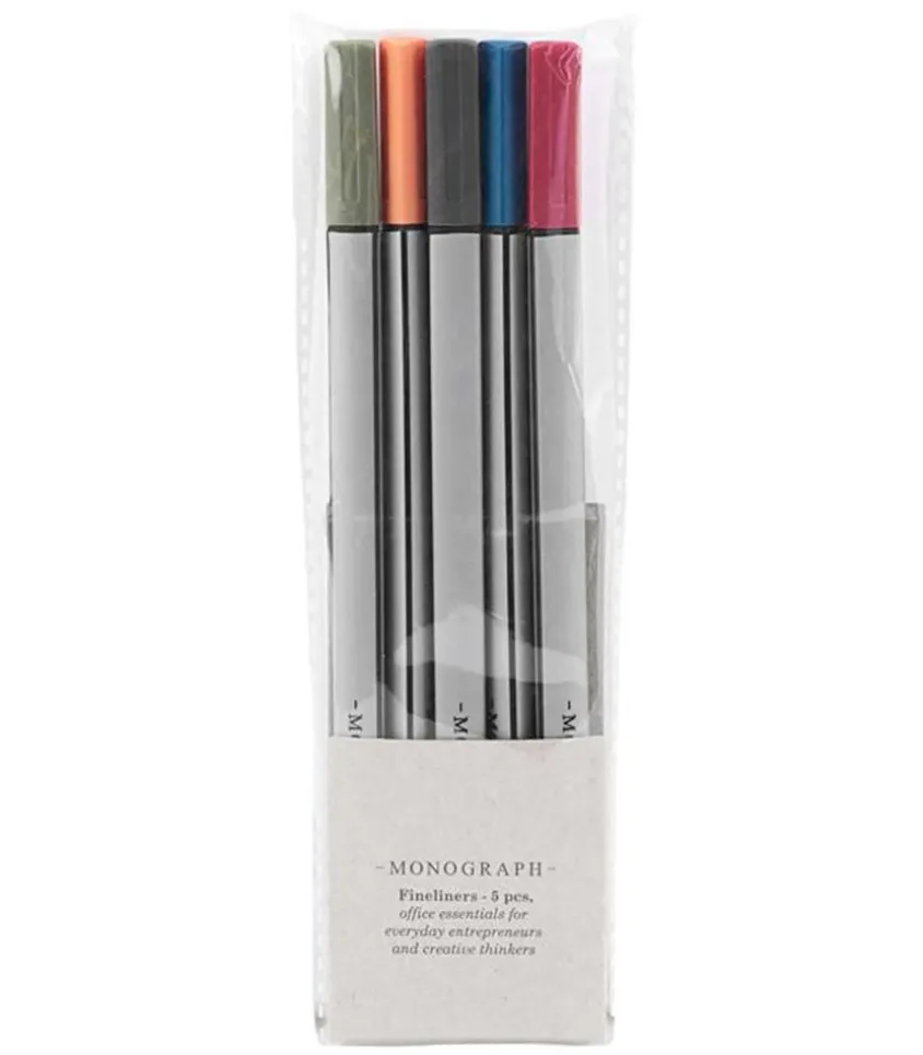 Stylos Feutres Fins 5 Couleurs