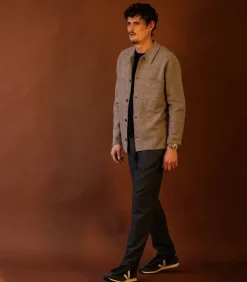 Surchemise Homme En Laine Jonas Khaki Beige