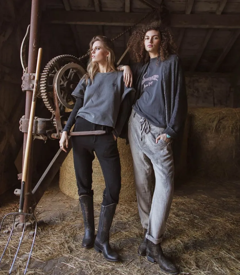 Sweat-Shirt Crop "Boy Jane De" Brode Carbone Vintage