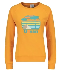 Sweat-Shirt En Coton Biologique Ocean Orange