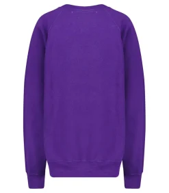 Sweat-Shirt Vintage Brode Love Light Violet