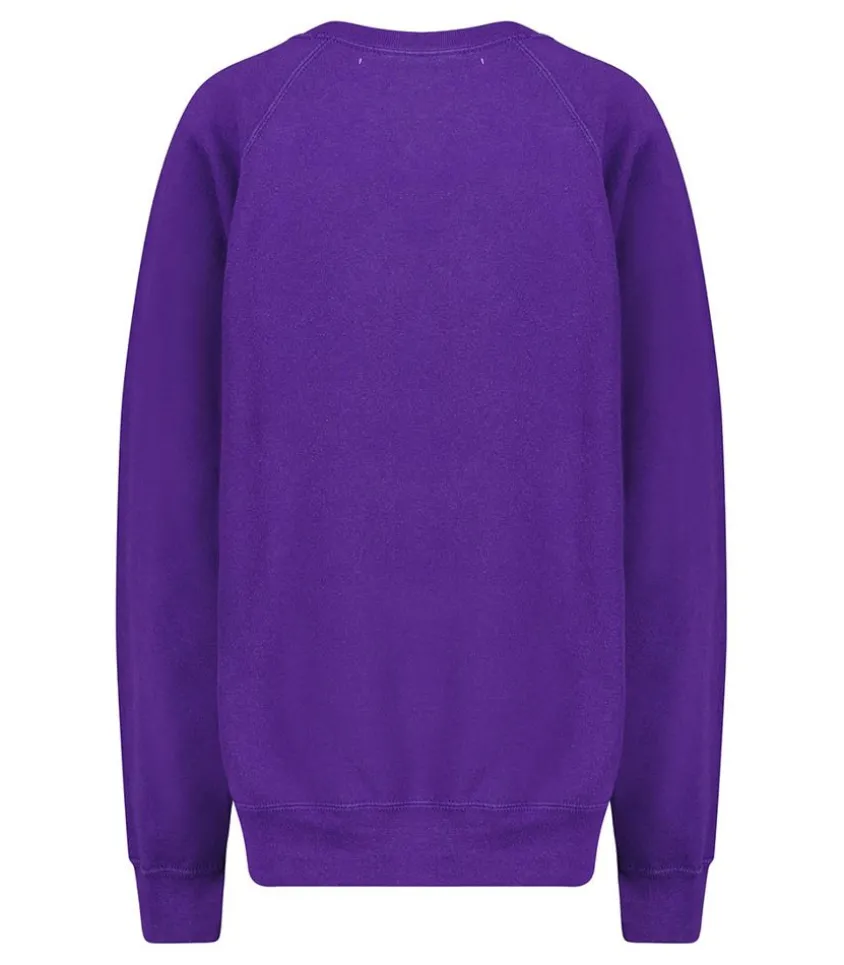 Sweat-Shirt Vintage Brode Love Light Violet