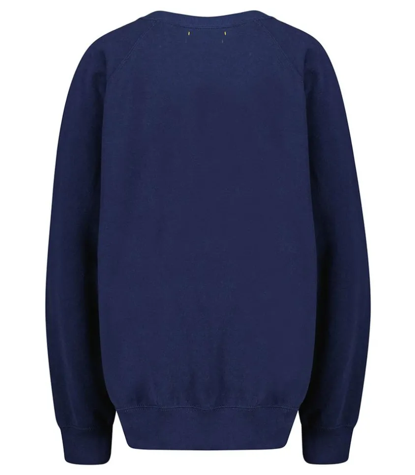 Sweat-Shirt Vintage Brode Love And Light Bleu Nuit