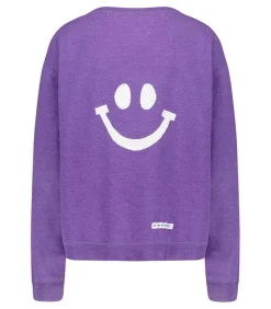Sweat-Shirt Vintage Smile Joy X Jane De Boy Violet Fonce