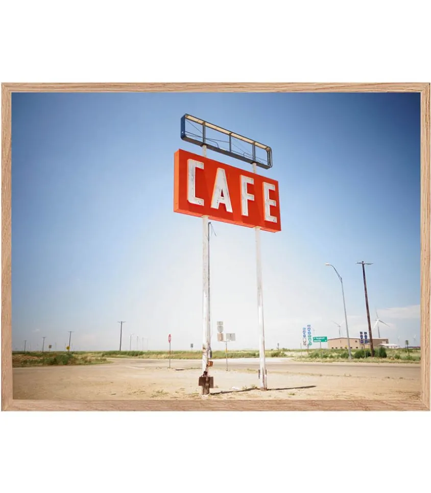 Tableau Avec Cadre "Cafe" 60X80Cm