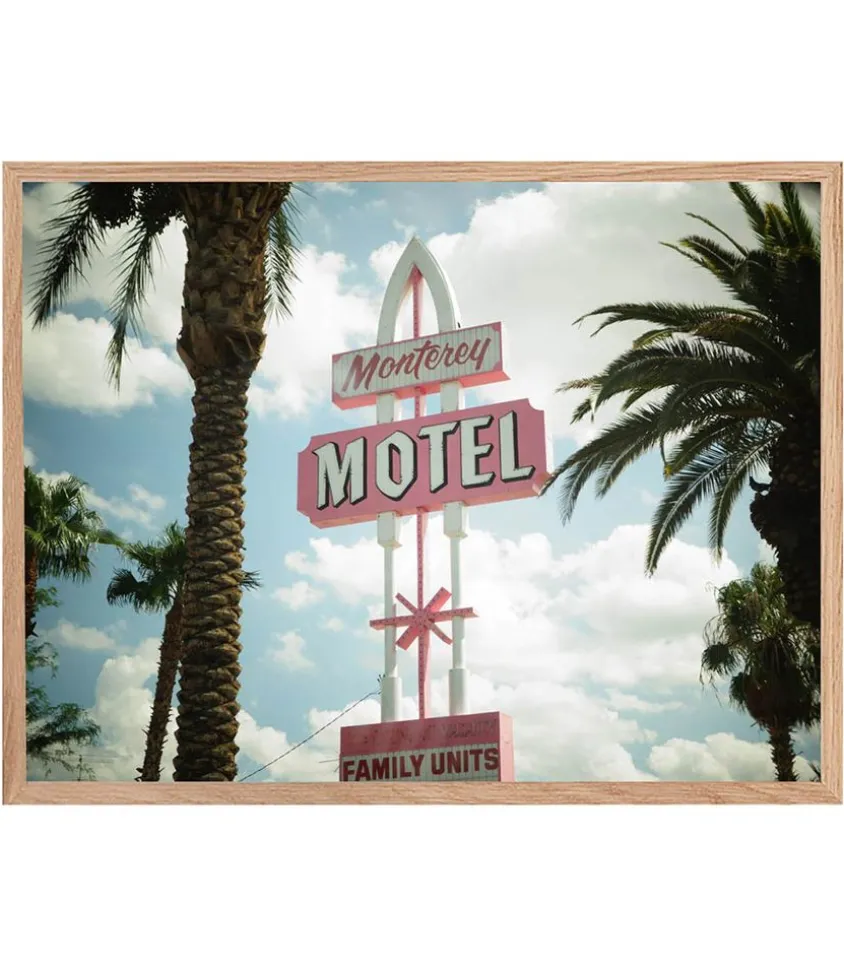 Tableau Avec Cadre "Motel" 60X80Cm