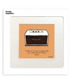 Tableau Pas Du Tout Cliche Enceinte Marshall 22 X 22 Cm