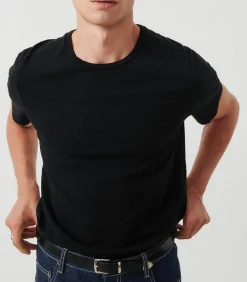 Tee-Shirt A Manches Courtes Et Col Rond Homme Bysapick Noir