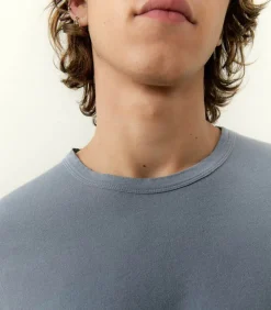 Tee-Shirt A Manches Courtes Homme Devon Bleu Gris Vintage