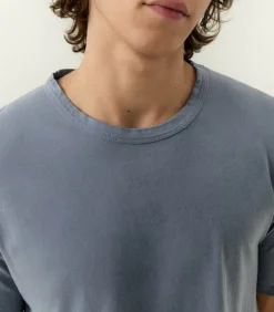 Tee-Shirt A Manches Courtes Homme Devon Bleu Gris Vintage