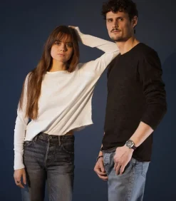 Tee-Shirt A Manches Longues Homme Bysapick Noir