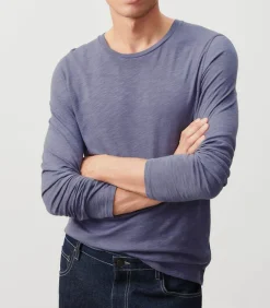 Tee-Shirt A Manches Longues Homme Bysapick Gris Mauve