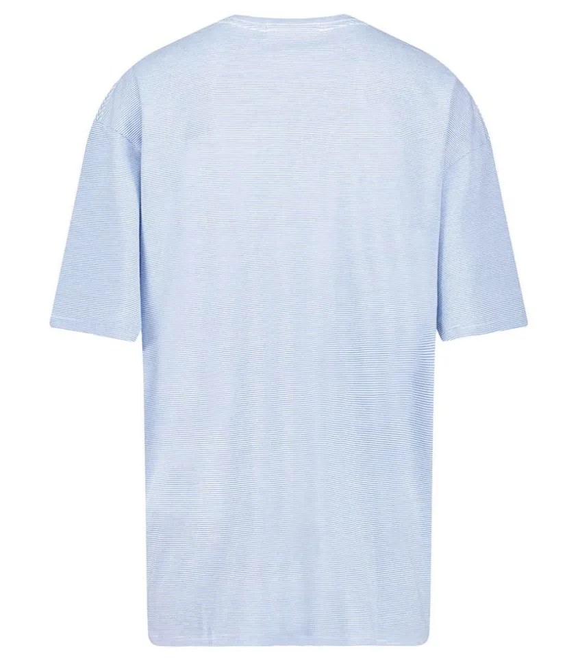 Tee-Shirt A Rayures Ny Big T Bleu Et Blanc